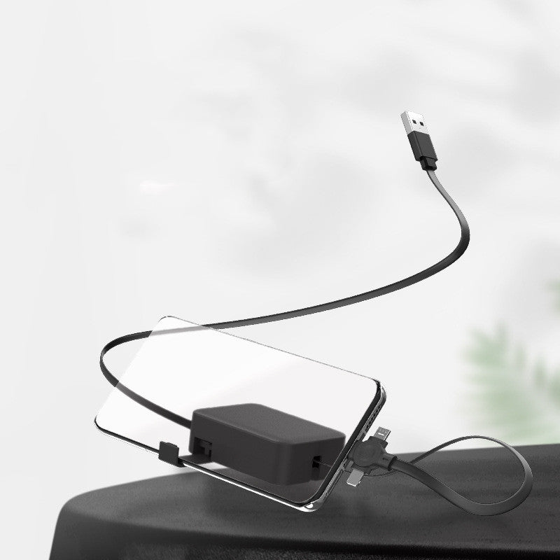 4‑in‑1 Retractable USB Cable with Integrated Phone Stand
