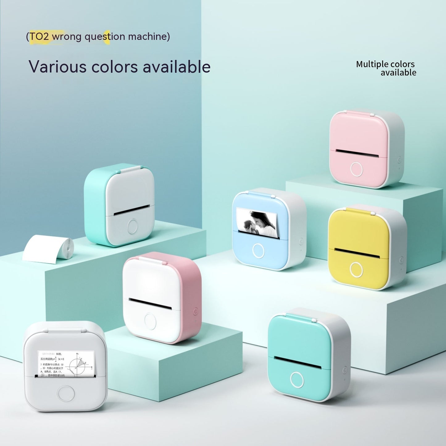 Portable Mini Bluetooth Thermal Label & Photo Printer – Inkless Pocket Printer for Students, Creators & Home Organization