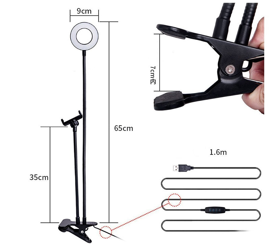 Dimmable LED Ring Light with Mini Tripod – US Shipping