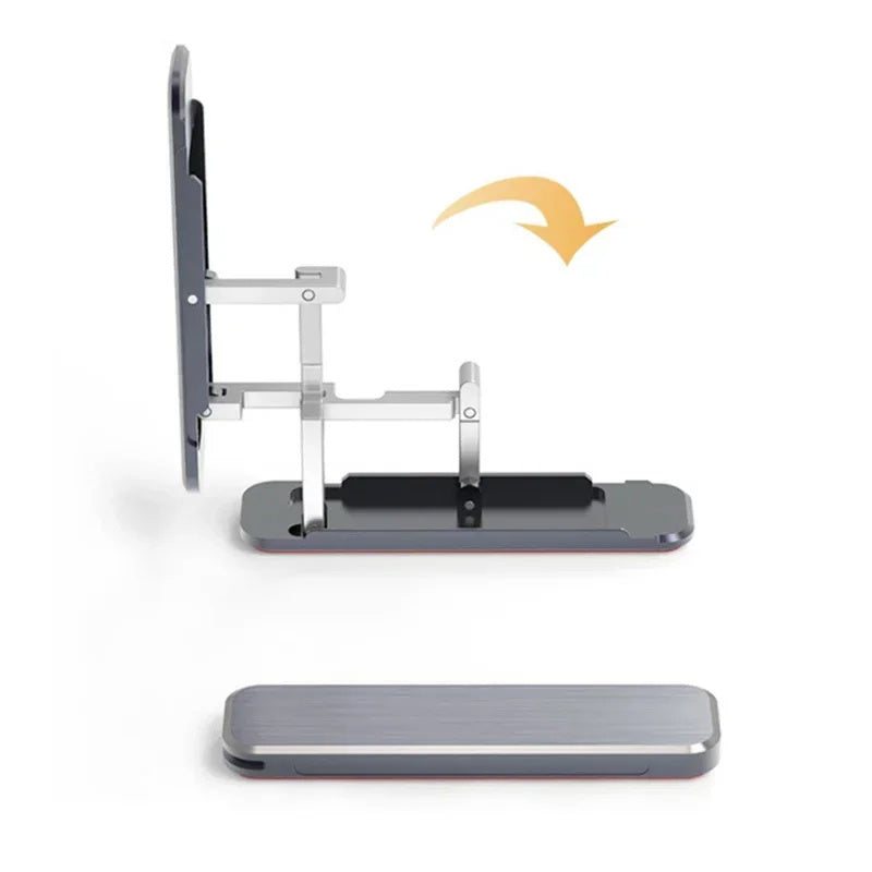 Ultra-Slim Folding Mobile Phone Holder – Portable Aluminum Alloy Stand for Hands-Free Viewing