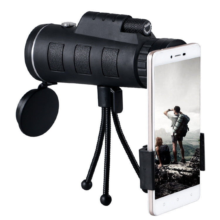 40x60 High-Powered Monocular Telescope with Compass, Tripod & Phone Clip – Outdoor Zoom Scope for Travel & Adventure