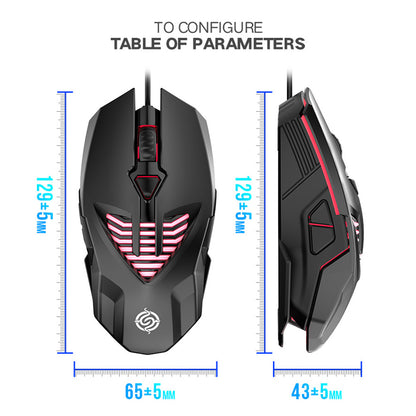 Ergonomic USB Wired Office & Gaming Mouse – High Precision 1600 DPI, 4/6 Button Design