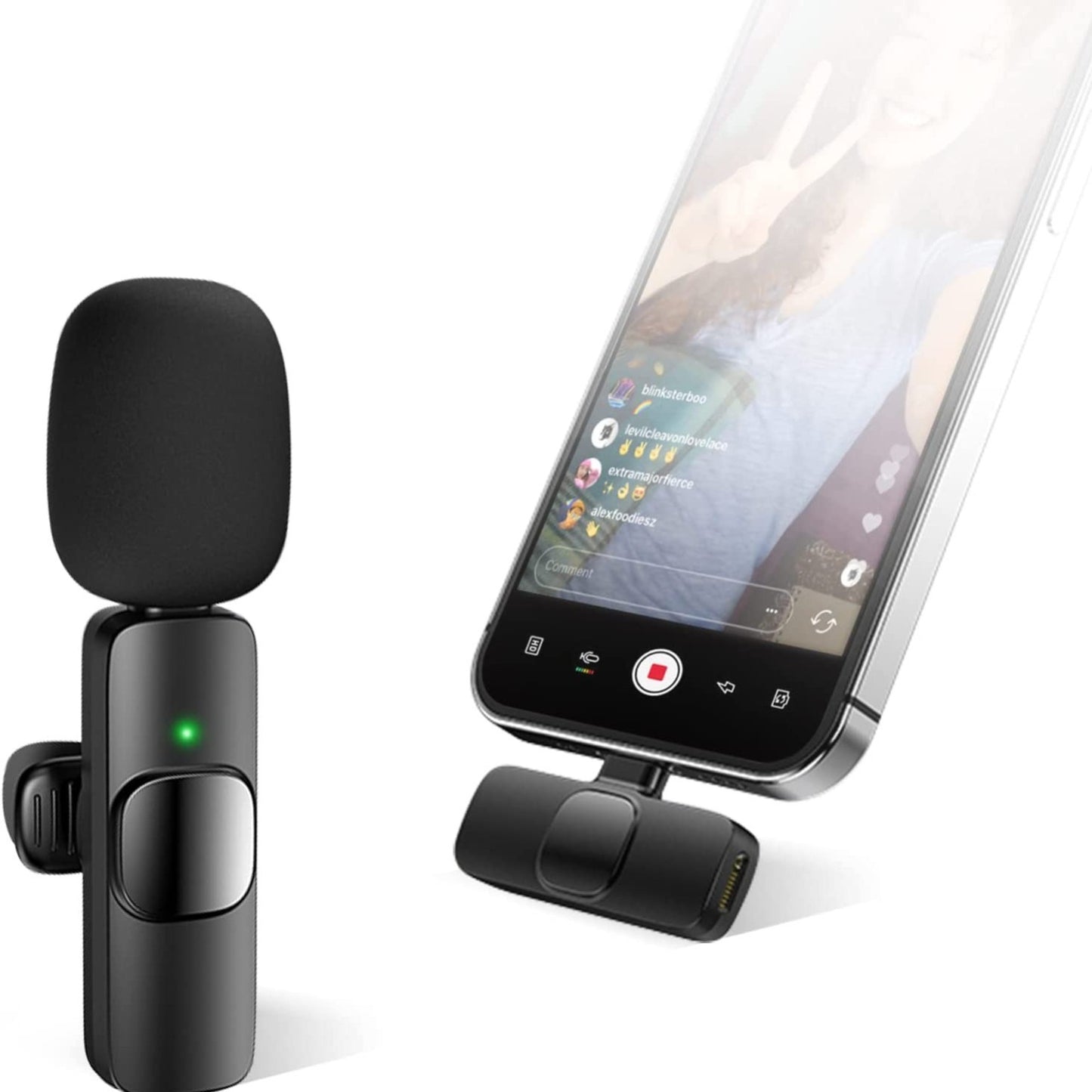 Wireless Lavalier Microphone for iPhone/iPad – Clip-On Mic for Video, Podcast, Interview, Vlog