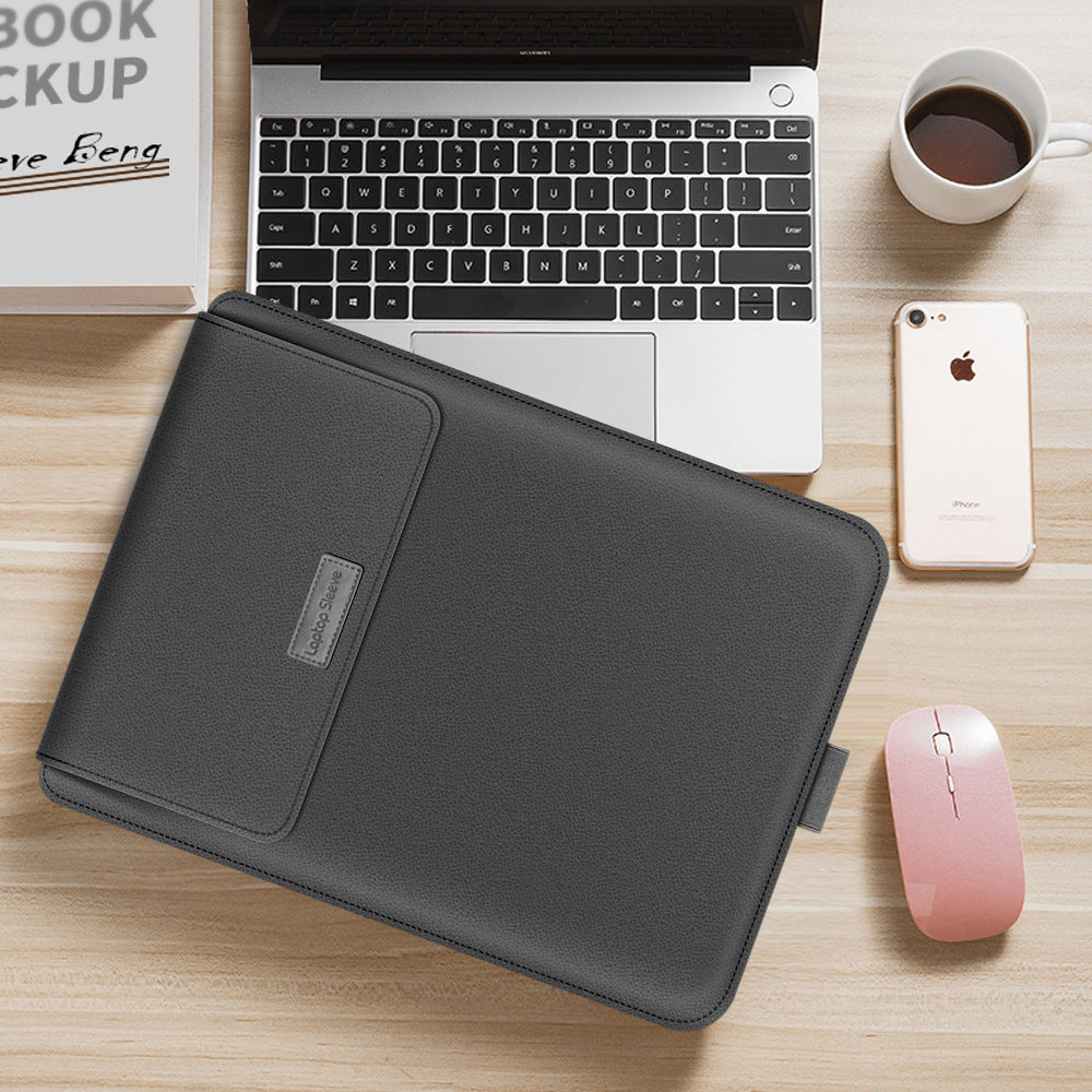 Universal PU Leather Laptop Sleeve – Stylish Business Laptop Bag