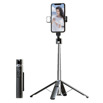 Quadruple-LED Fill Light Selfie Stick with Bluetooth Remote