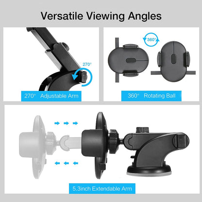 Telescopic Car Dashboard Phone Holder with Suction Cup