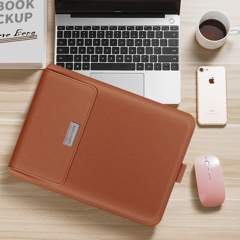 Universal PU Leather Laptop Sleeve – Stylish Business Laptop Bag
