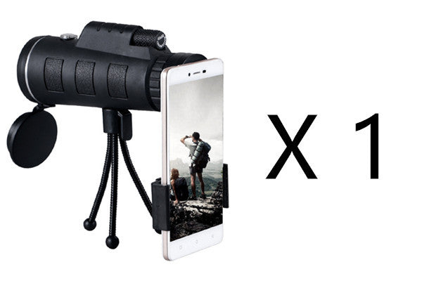 40x60 High-Powered Monocular Telescope with Compass, Tripod & Phone Clip – Outdoor Zoom Scope for Travel & Adventure