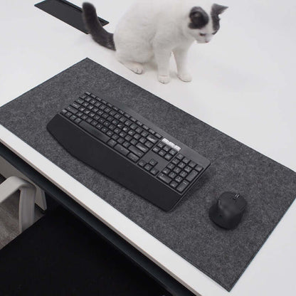 Minimalist Felt Desk Pad – Non-Slip Extended Mouse & Keyboard Mat for Laptop/PC