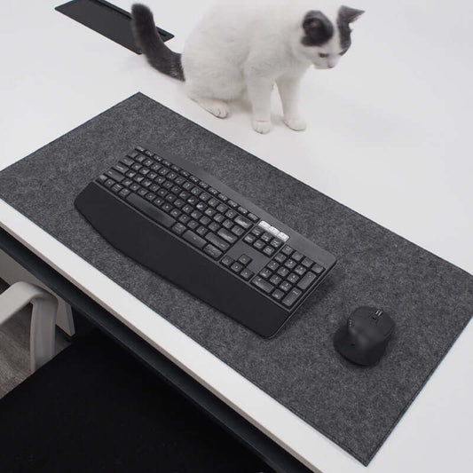 Minimalist Felt Desk Pad – Non-Slip Extended Mouse & Keyboard Mat for Laptop/PC