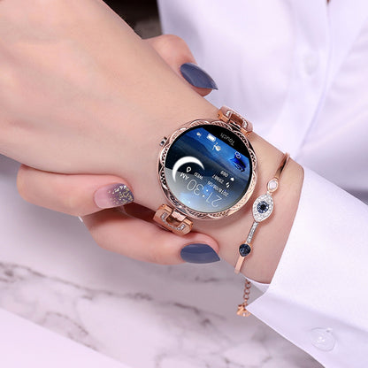 Women's Smartwatch with Heart Rate Monitor & Physiological Cycle Tracking – Waterproof Fitness Watch