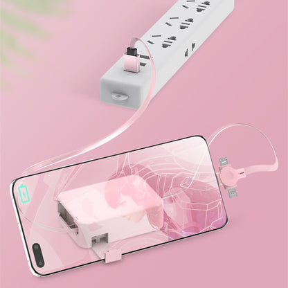 4‑in‑1 Retractable USB Cable with Integrated Phone Stand