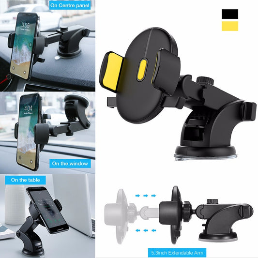 Telescopic Car Dashboard Phone Holder with Suction Cup