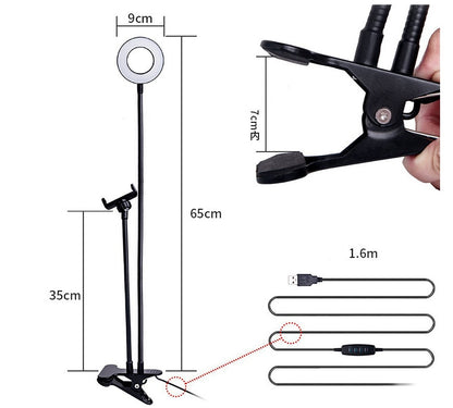 Dimmable LED Ring Light with Mini Tripod – US Shipping