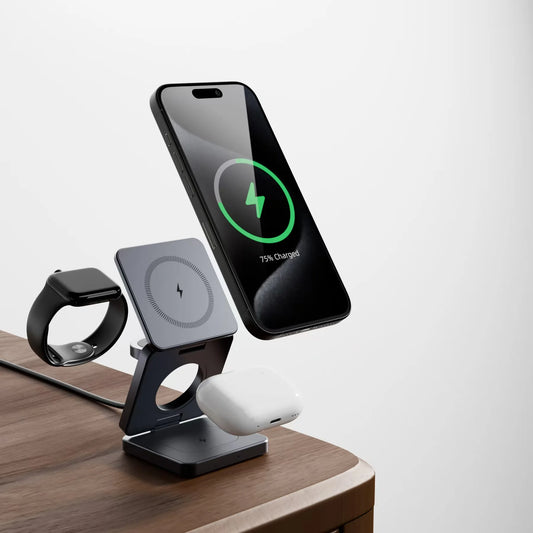 3-in-1 Magnetic Wireless Charger Stand for iPhone, airpods & Apple Watch