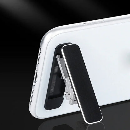 Ultra-Slim Folding Mobile Phone Holder – Portable Aluminum Alloy Stand for Hands-Free Viewing