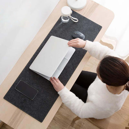 Minimalist Felt Desk Pad – Non-Slip Extended Mouse & Keyboard Mat for Laptop/PC