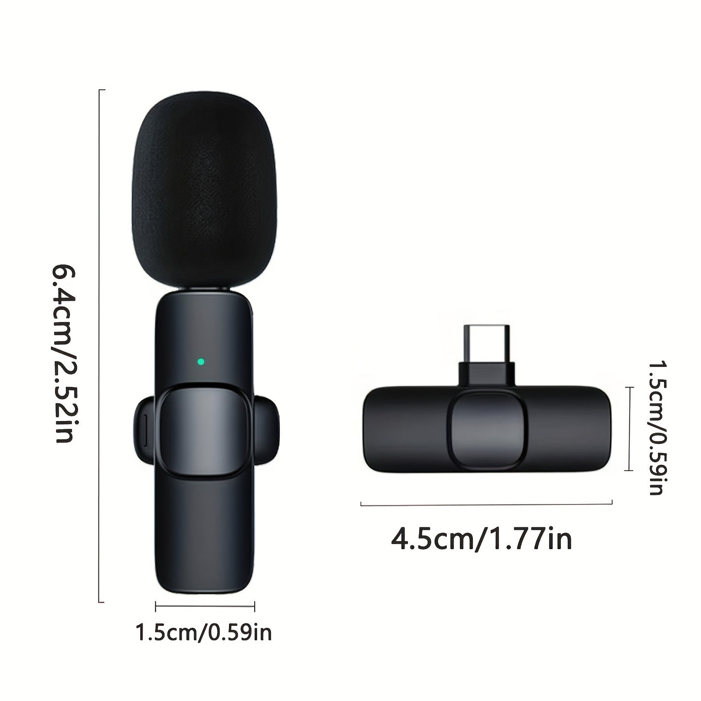 Wireless Lavalier Microphone for iPhone/iPad – Clip-On Mic for Video, Podcast, Interview, Vlog
