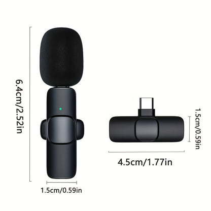 Wireless Lavalier Microphone for iPhone/iPad – Clip-On Mic for Video, Podcast, Interview, Vlog