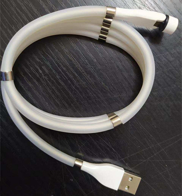 540° Magnetic 3-in-1 Charging Cable – Rotating Data Cable for Android, iPhone & Type-C Devices