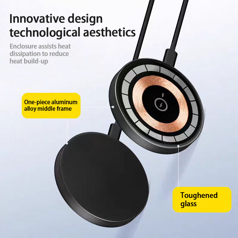Magnetic Qi Wireless Charger 15W – Experience ultra-fast, cable-free charging with this sleek 15W magnetic wireless charger