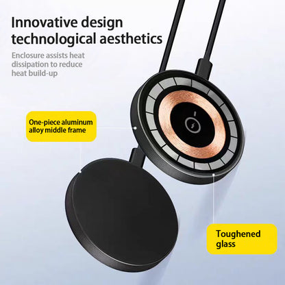 Magnetic Qi Wireless Charger 15W – Experience ultra-fast, cable-free charging with this sleek 15W magnetic wireless charger