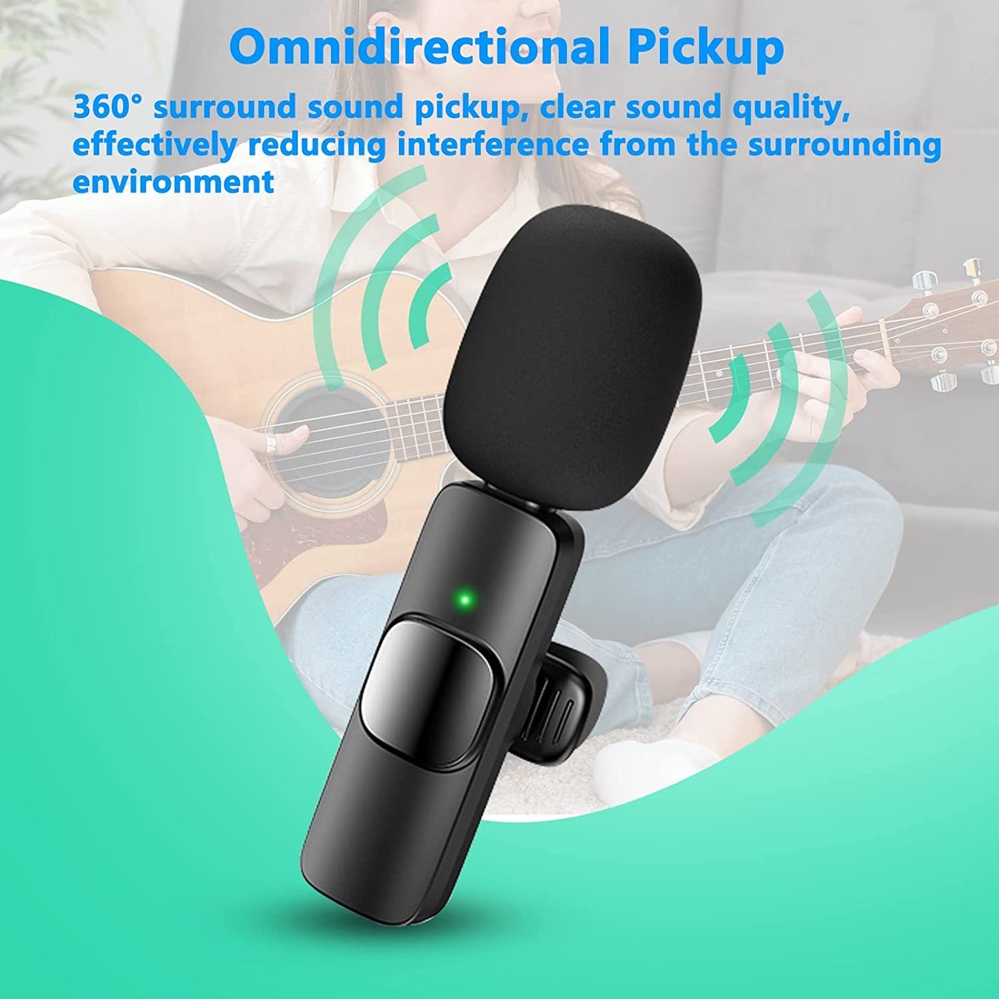 Wireless Lavalier Microphone for iPhone/iPad – Clip-On Mic for Video, Podcast, Interview, Vlog